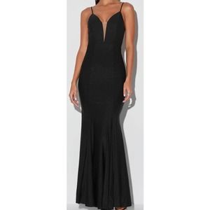 LULU'S XL Story of Mine Black Mermaid Sleeveless Maxi Dress